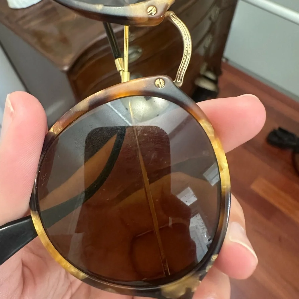 Ray Ban Round Fleck Sunglasses